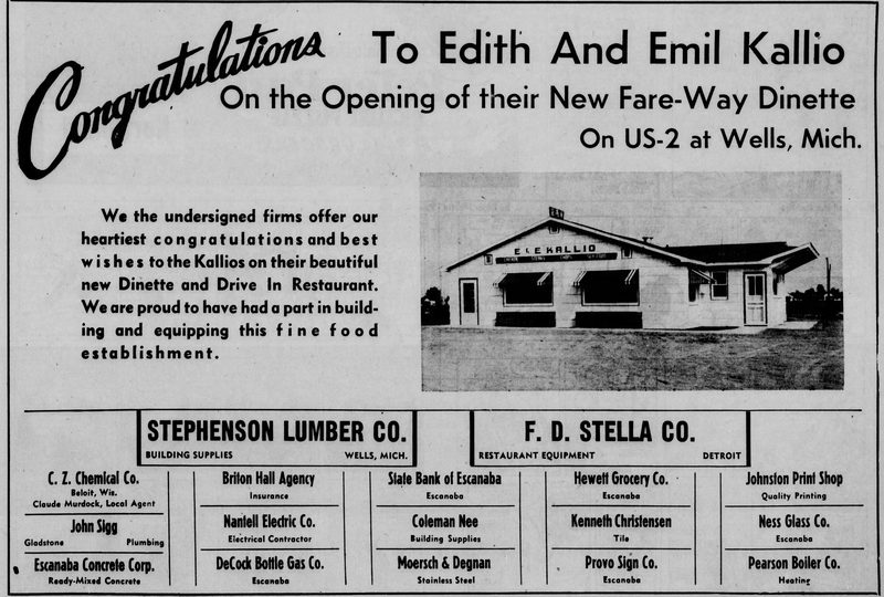 Fare-Way Dinette - Oct 09 1953 Article